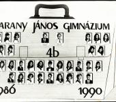 4.B osztály tablója 1986-1990-ből (Szkennelt tablókép)